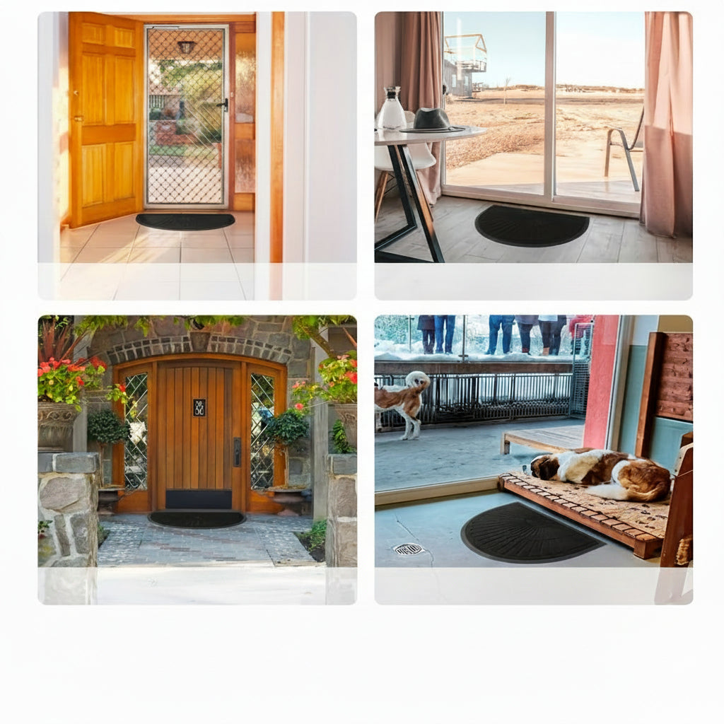 Semi-Circular Rubber Door Mat