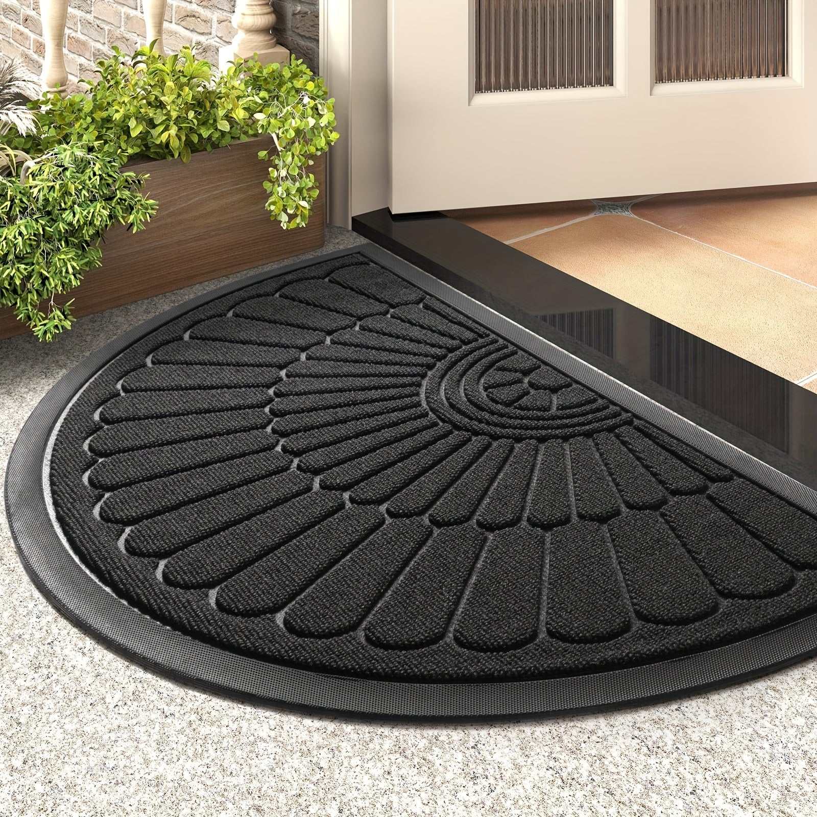 Semi-Circular Rubber Door Mat