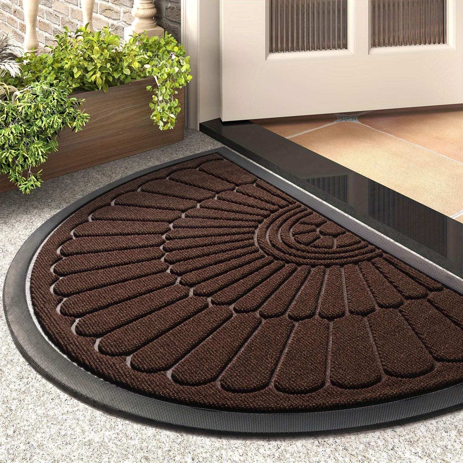 Semi-Circular Rubber Door Mat