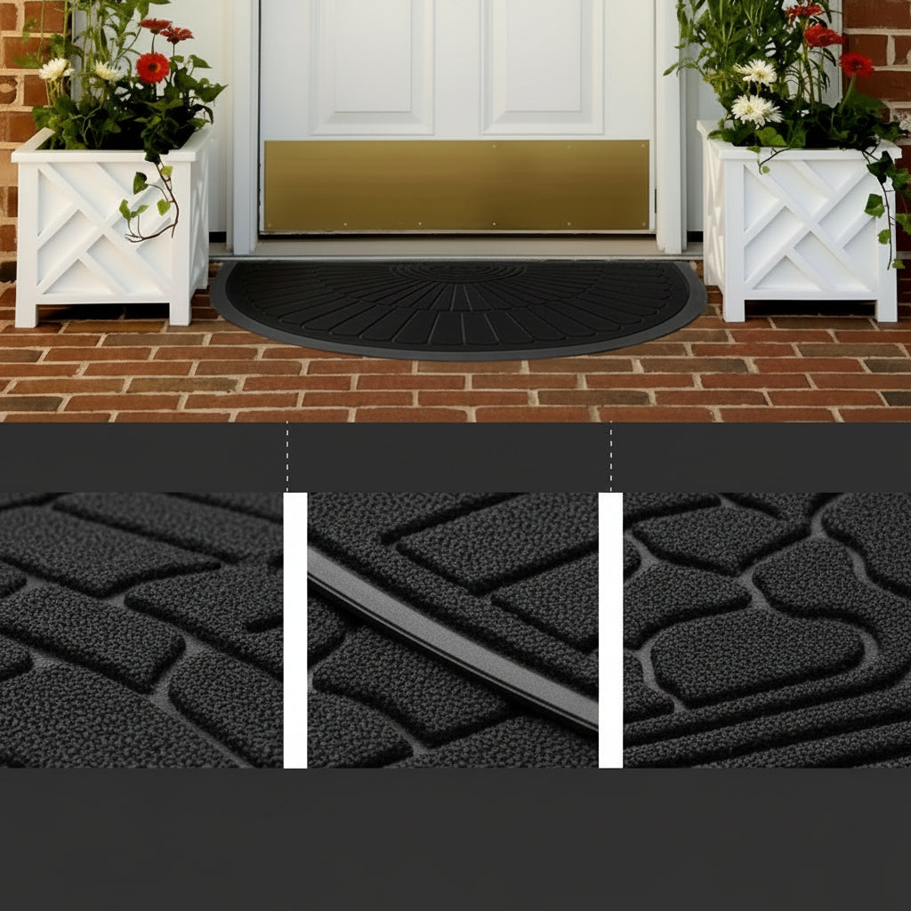 Semi-Circular Rubber Door Mat