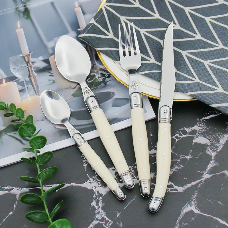 Set Of 4 Stainless Steel Laguiole Cutlery Set