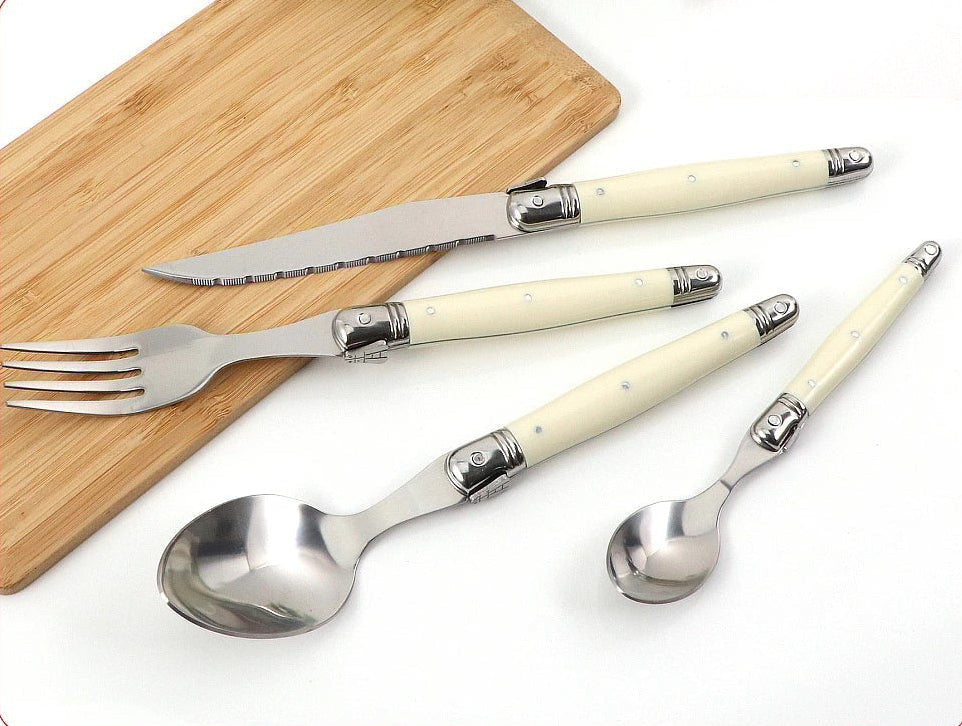 Set Of 4 Stainless Steel Laguiole Cutlery Set