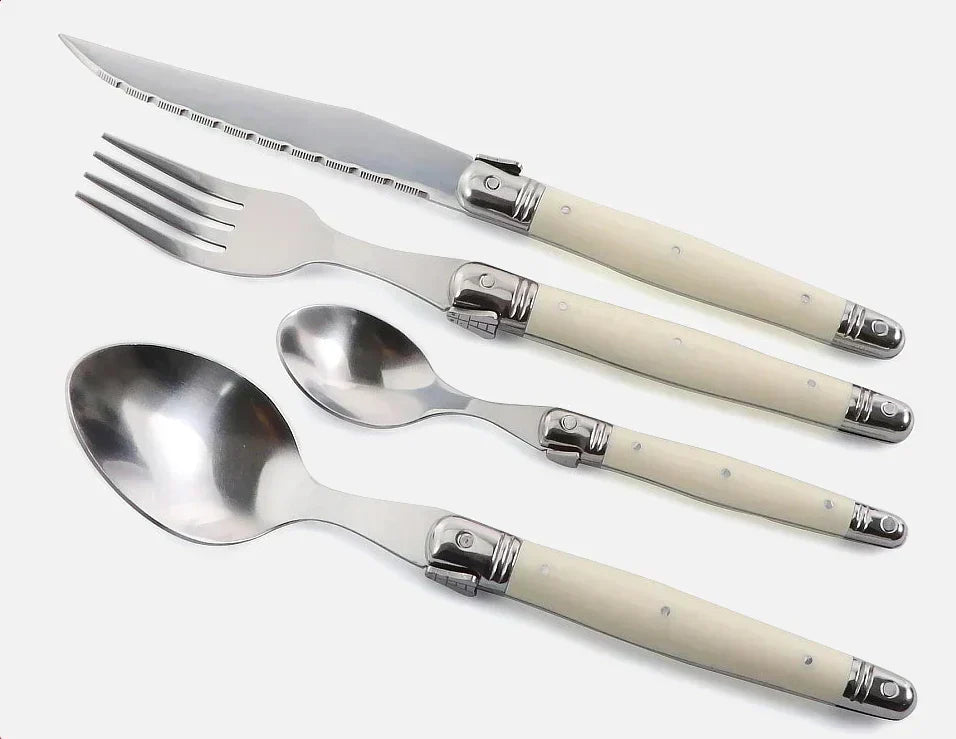 Set Of 4 Stainless Steel Laguiole Cutlery Set