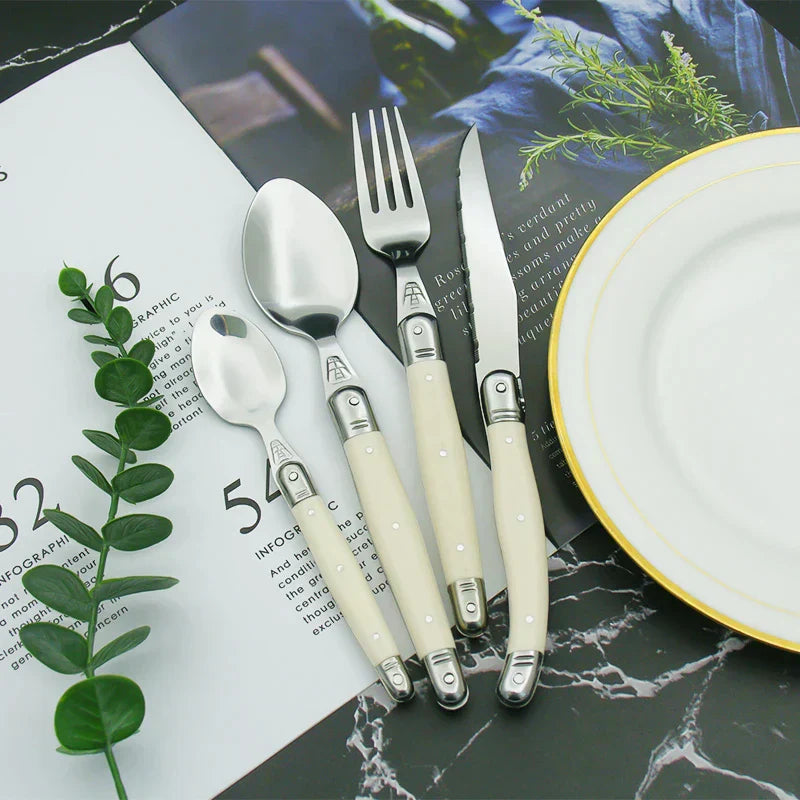 Set Of 4 Stainless Steel Laguiole Cutlery Set