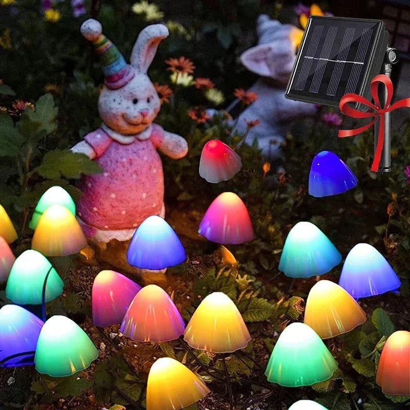 Solar LED Mushroom Garden Lights