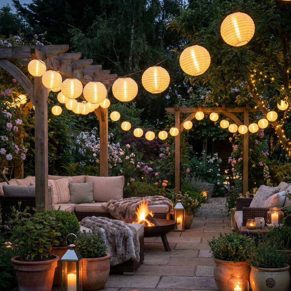 Solar Lantern String Lights
