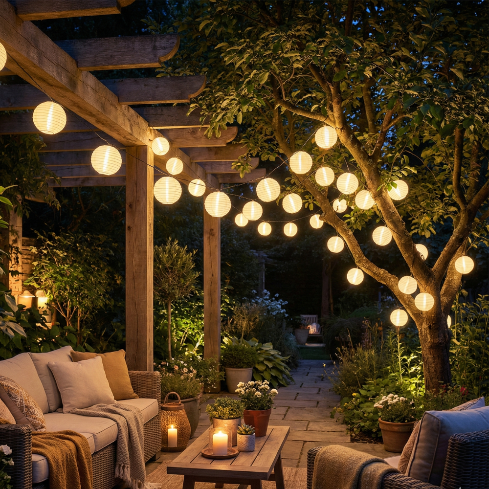 Solar Lantern String Lights