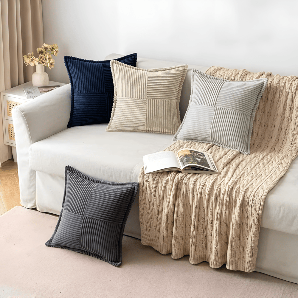 Stain-Resistant Plain Cushion Cover