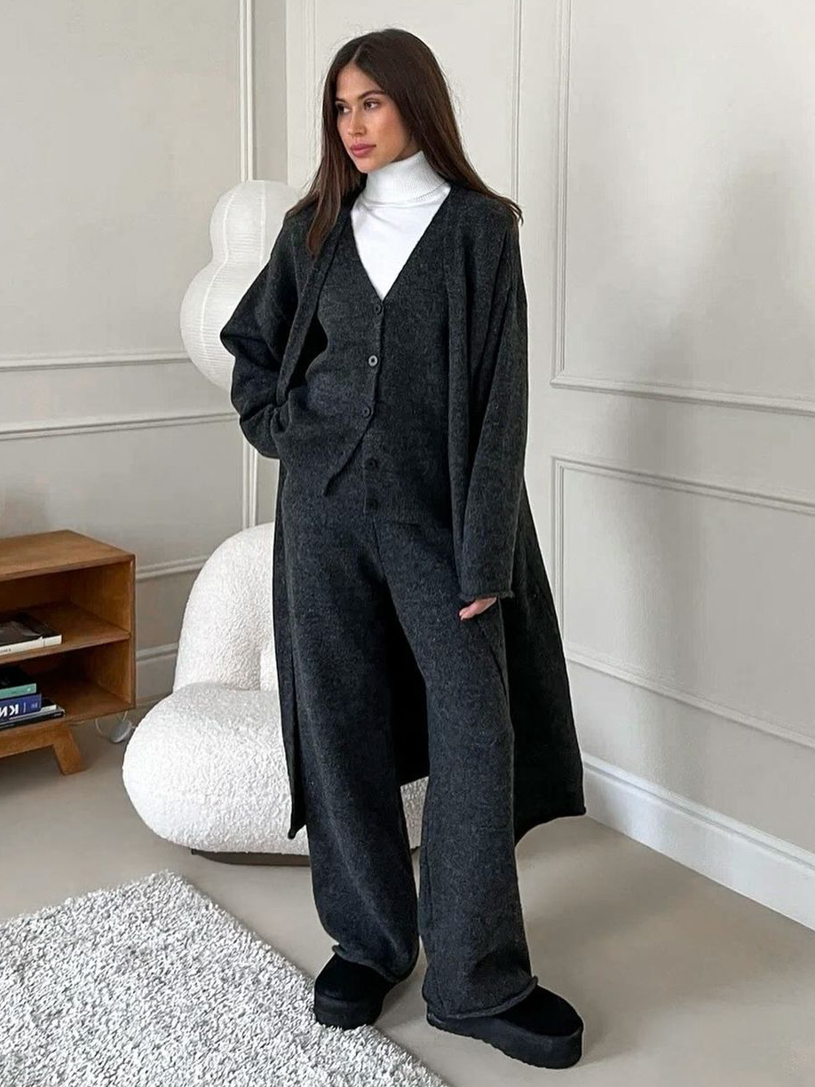 Three Piece Knit Set Women