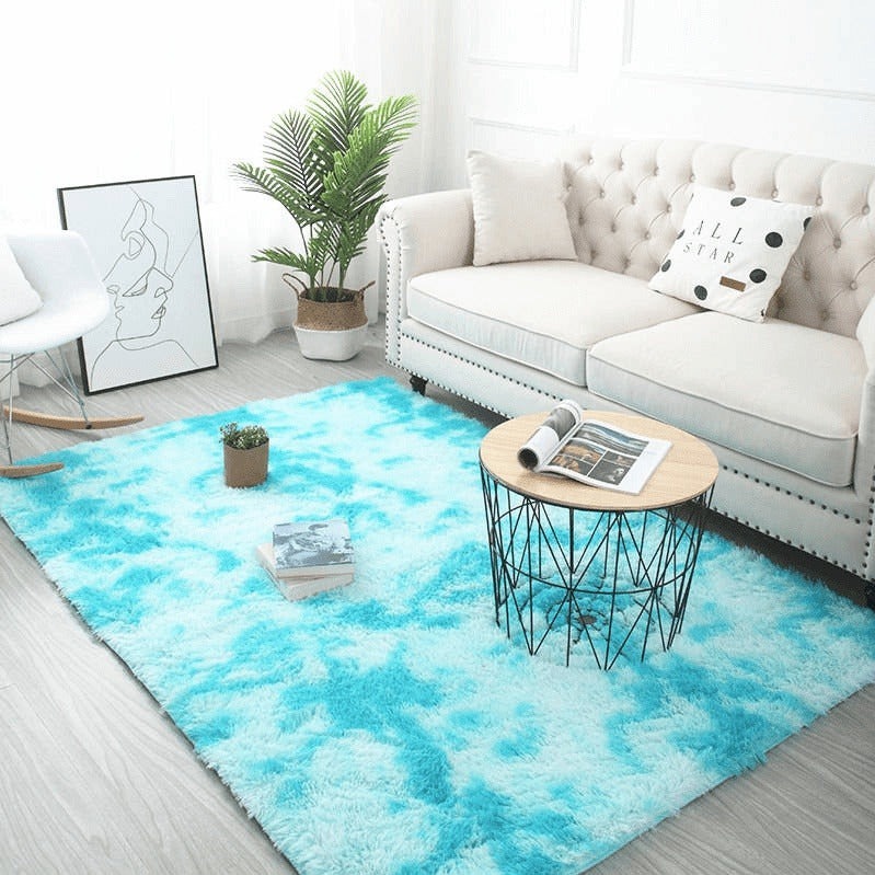 Non-Slip Tie-Dye Rug with Memory Foam