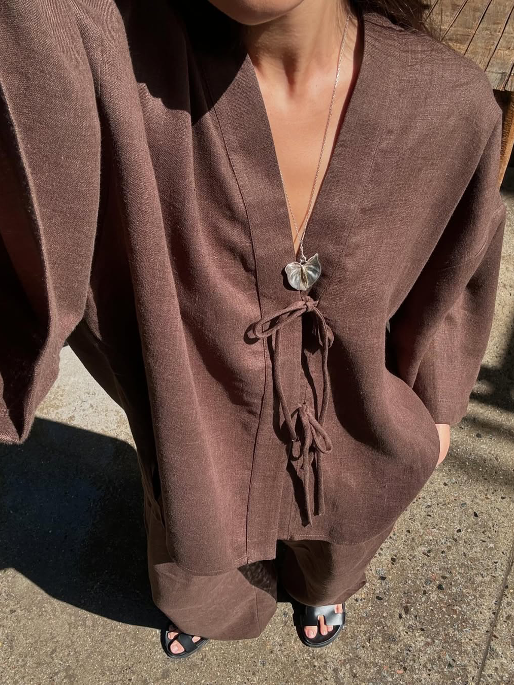 Two Piece Cotton Linen Set Women