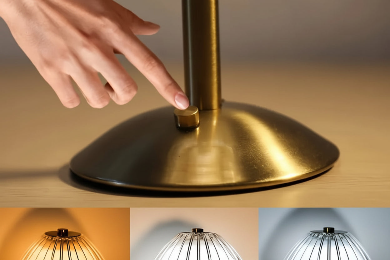 Dimmable LED Light with Crystal Acrylic Shade