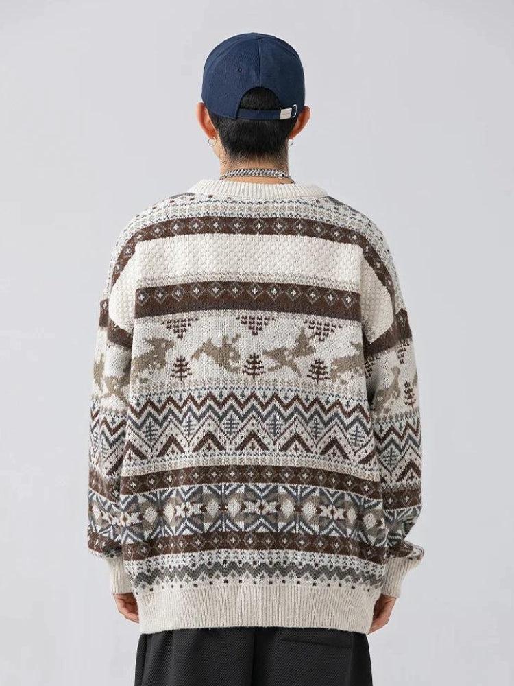 Vintage Rabbit Pattern Sweater
