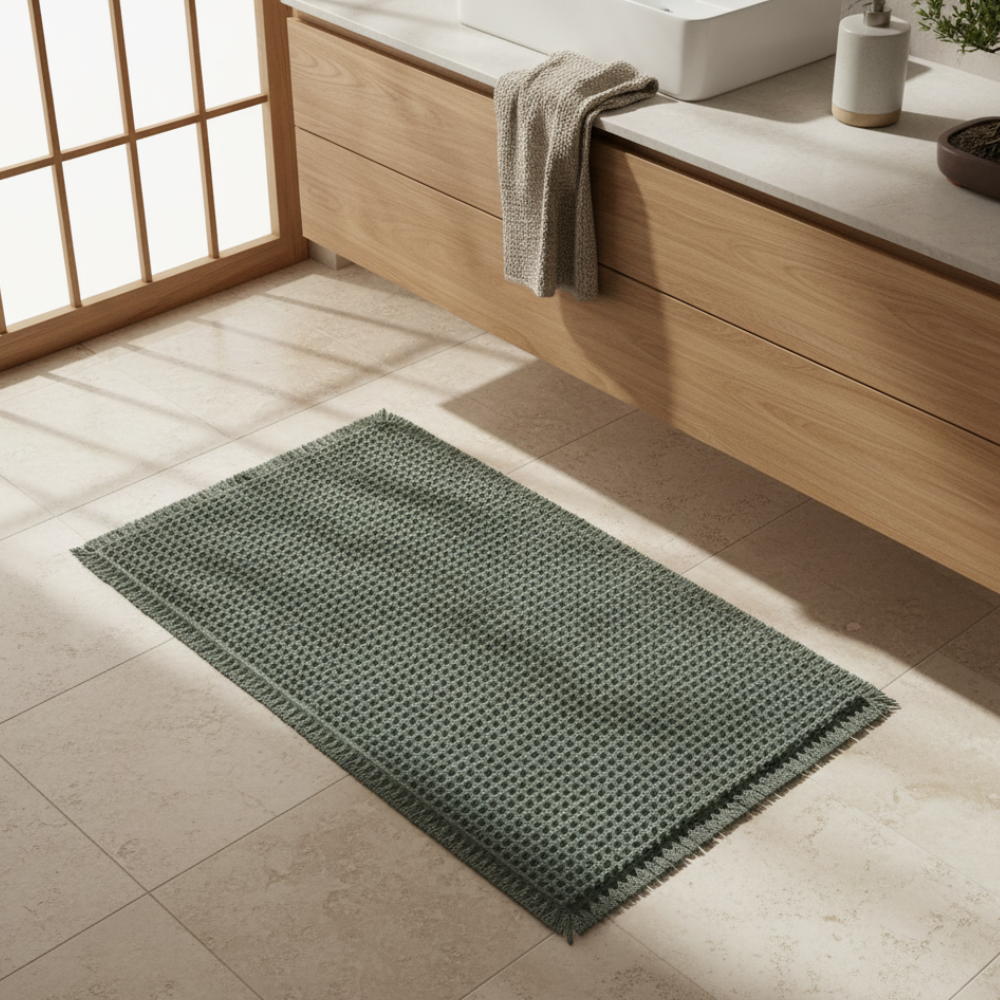 Waffle Microfiber Bath Mat