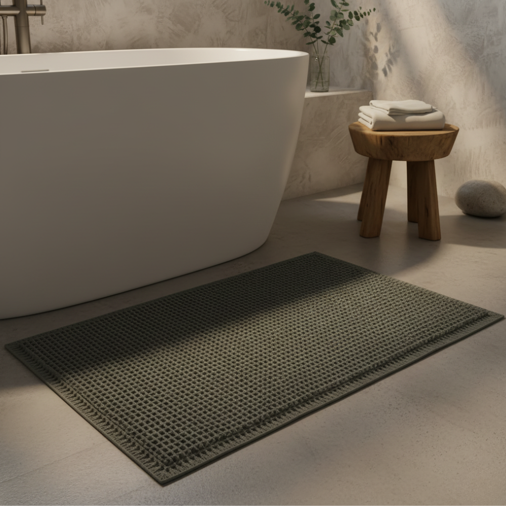 Waffle Microfiber Bath Mat