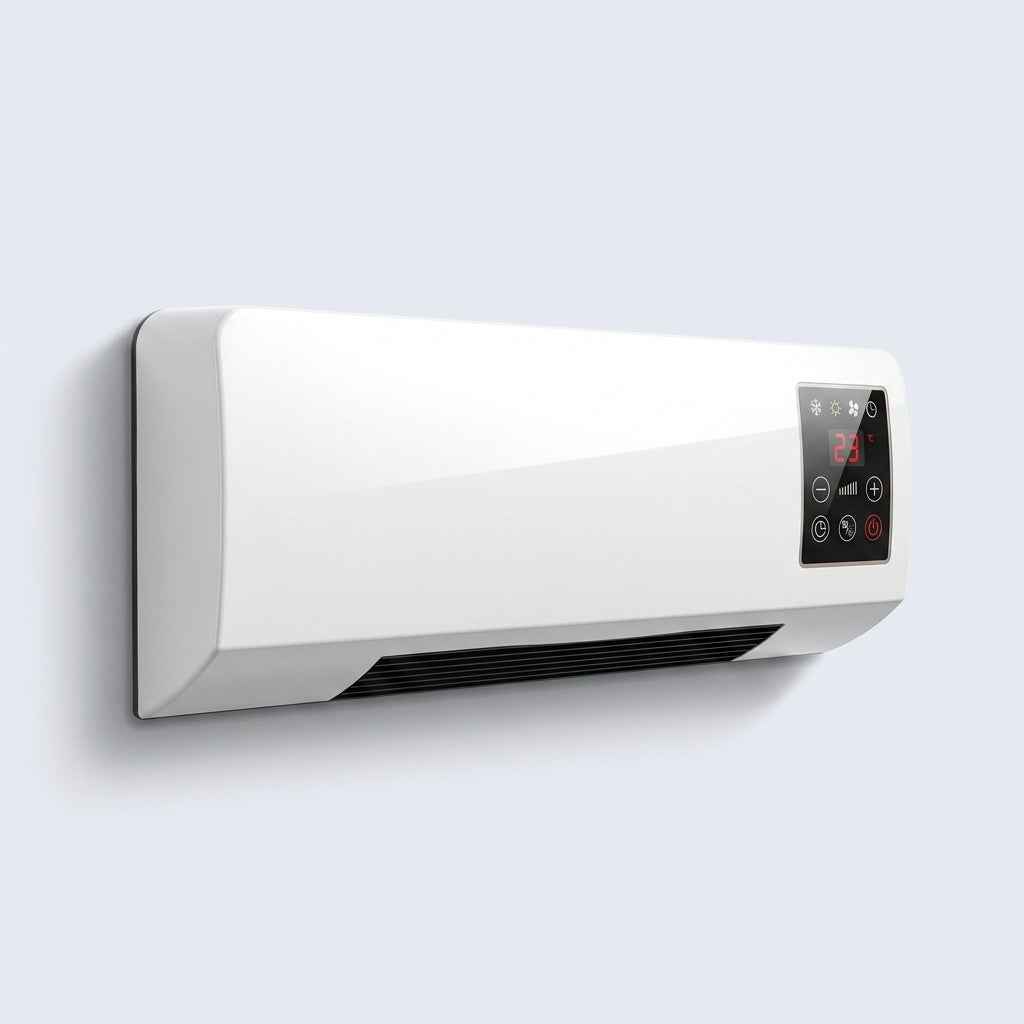 Wall-Mounted 2-in-1 Fan Heater with Remote Control & LCD Display