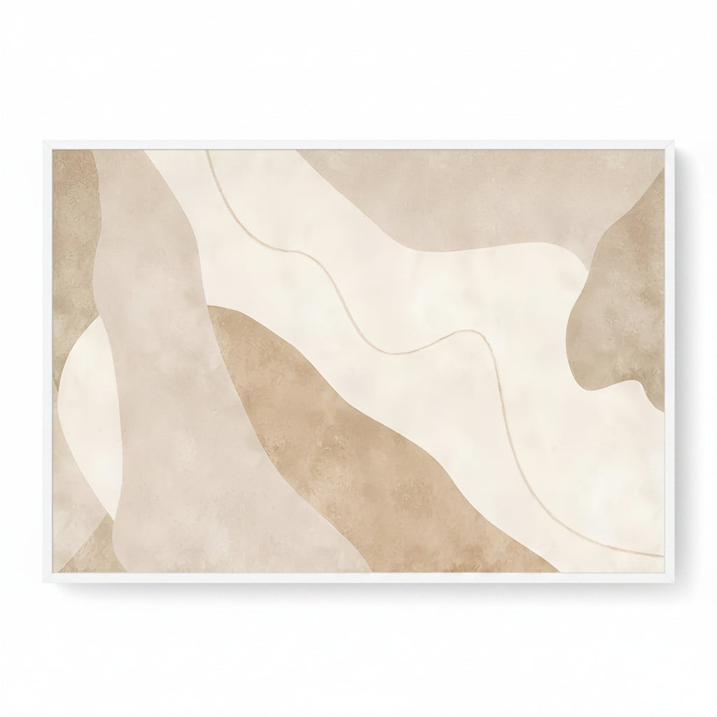 Washable Beige Mixed-Fabric Plush Rug