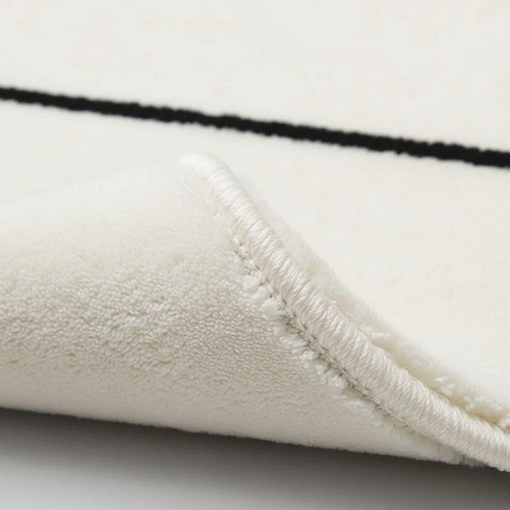 Washable Cream Polyester Rug