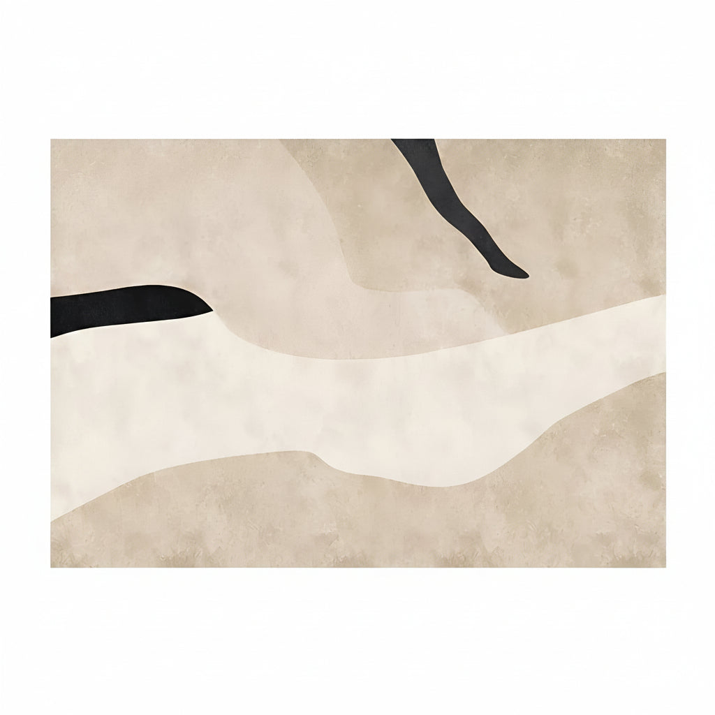 Washable Plush Area Rug in Beige with Modern Striped Design