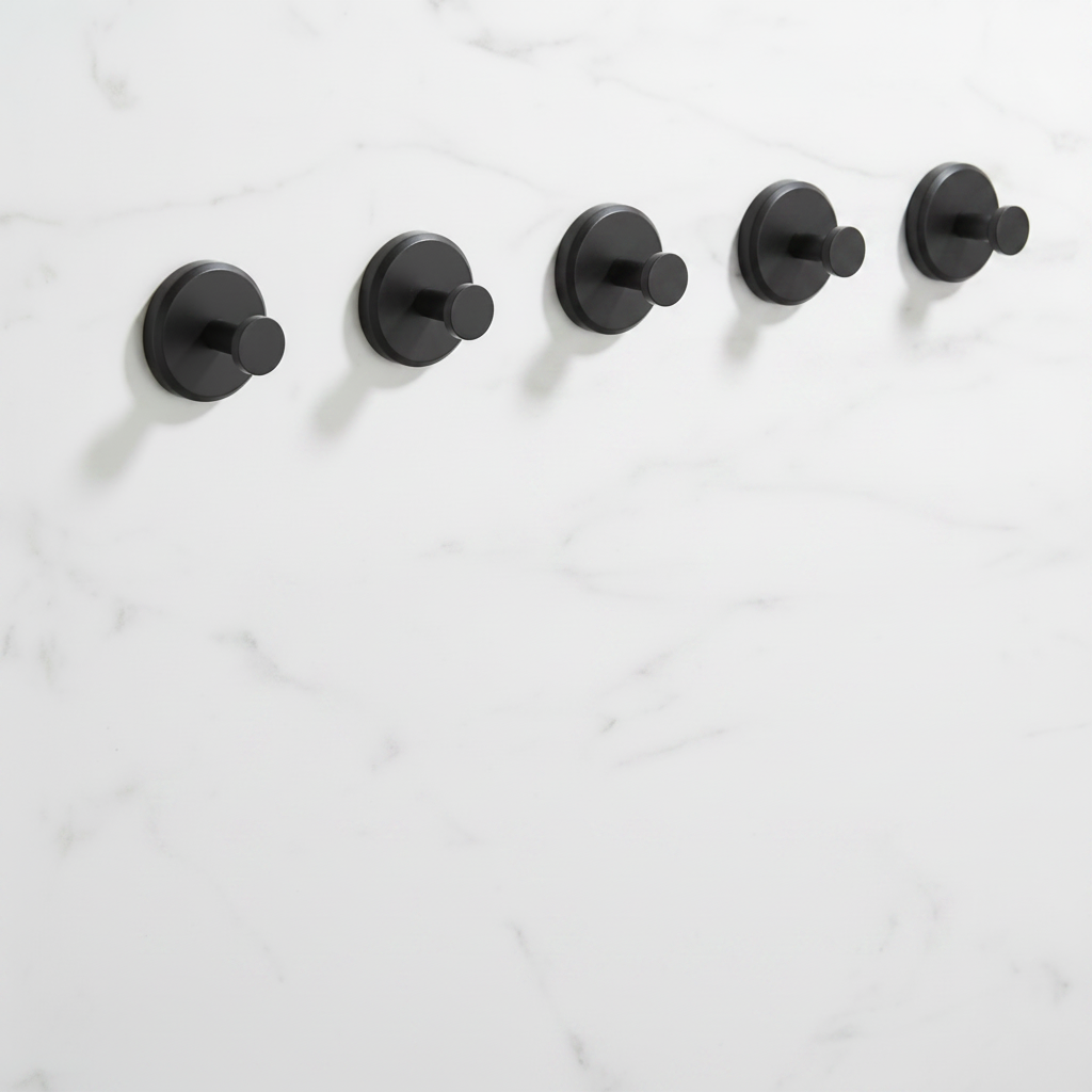 Waterproof No-Drill Hooks for Bathroom and Kitchen