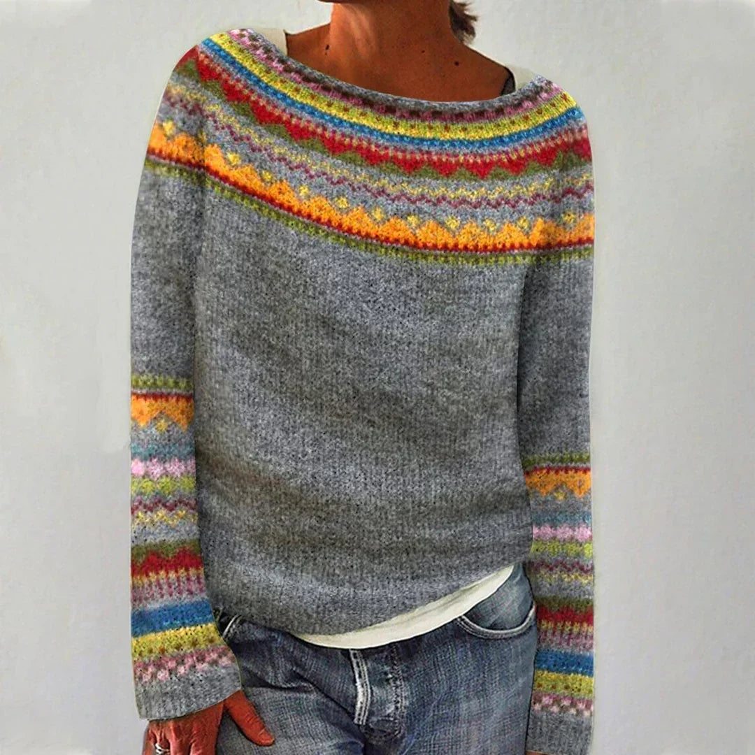 Women's Colourful Patterned Sweater