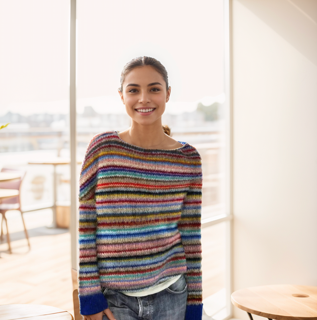Women's Colourful Patterned Sweater