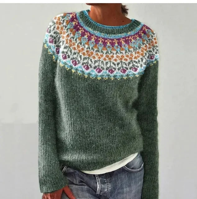 Women's Colourful Patterned Sweater