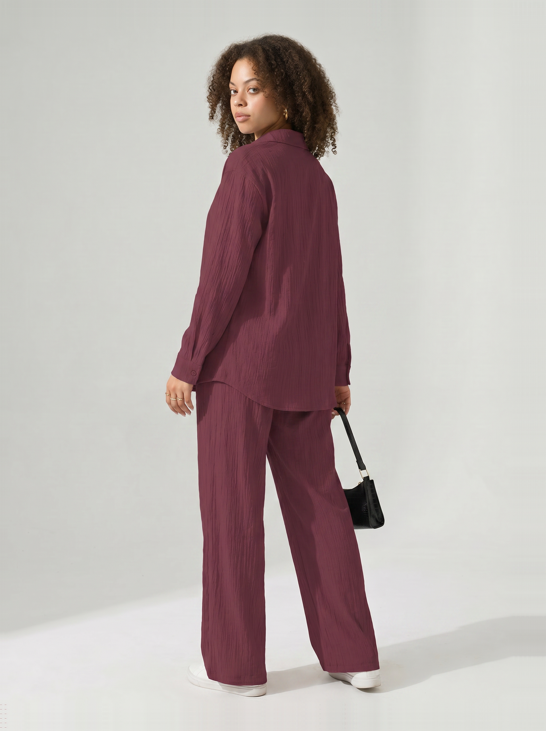 Women’s Crinkle Two-Piece Set