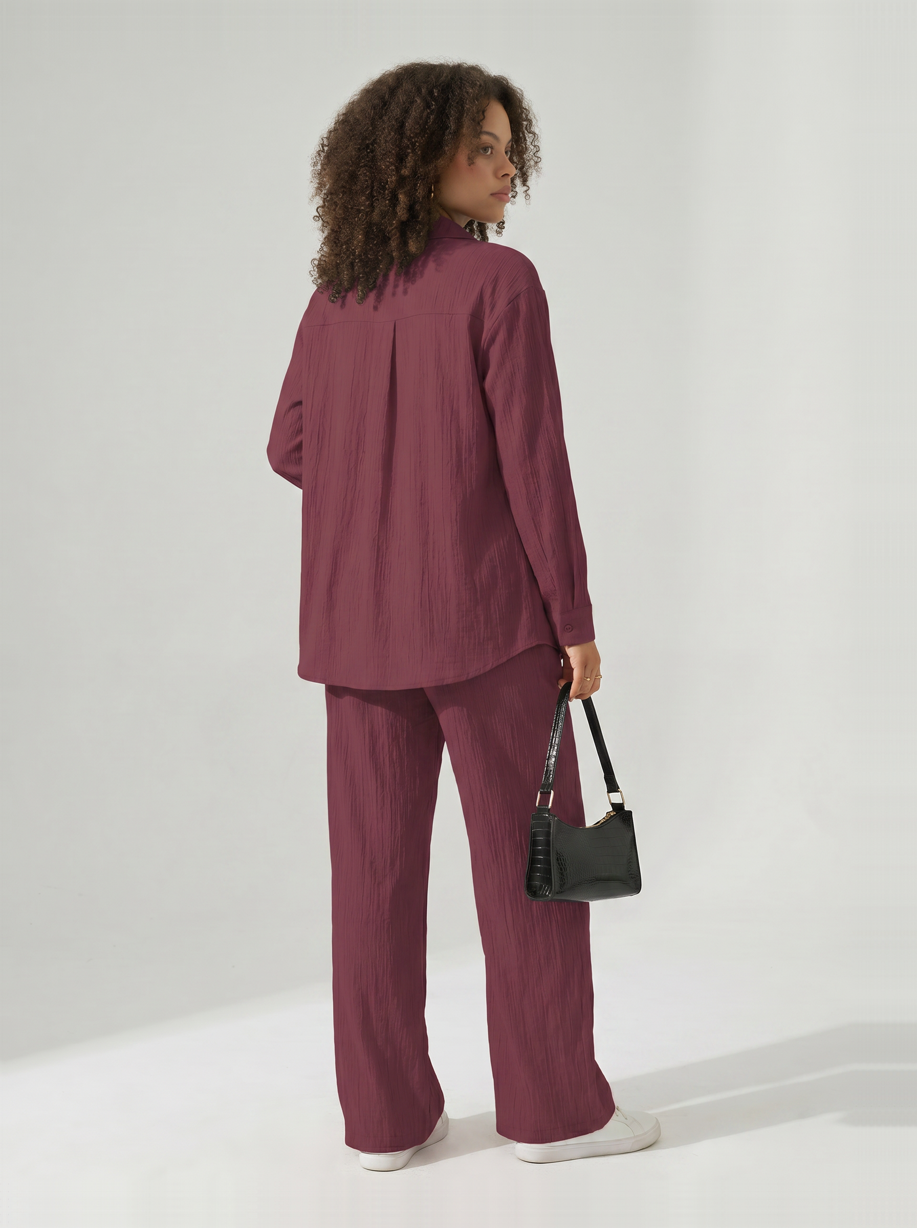 Women’s Crinkle Two-Piece Set