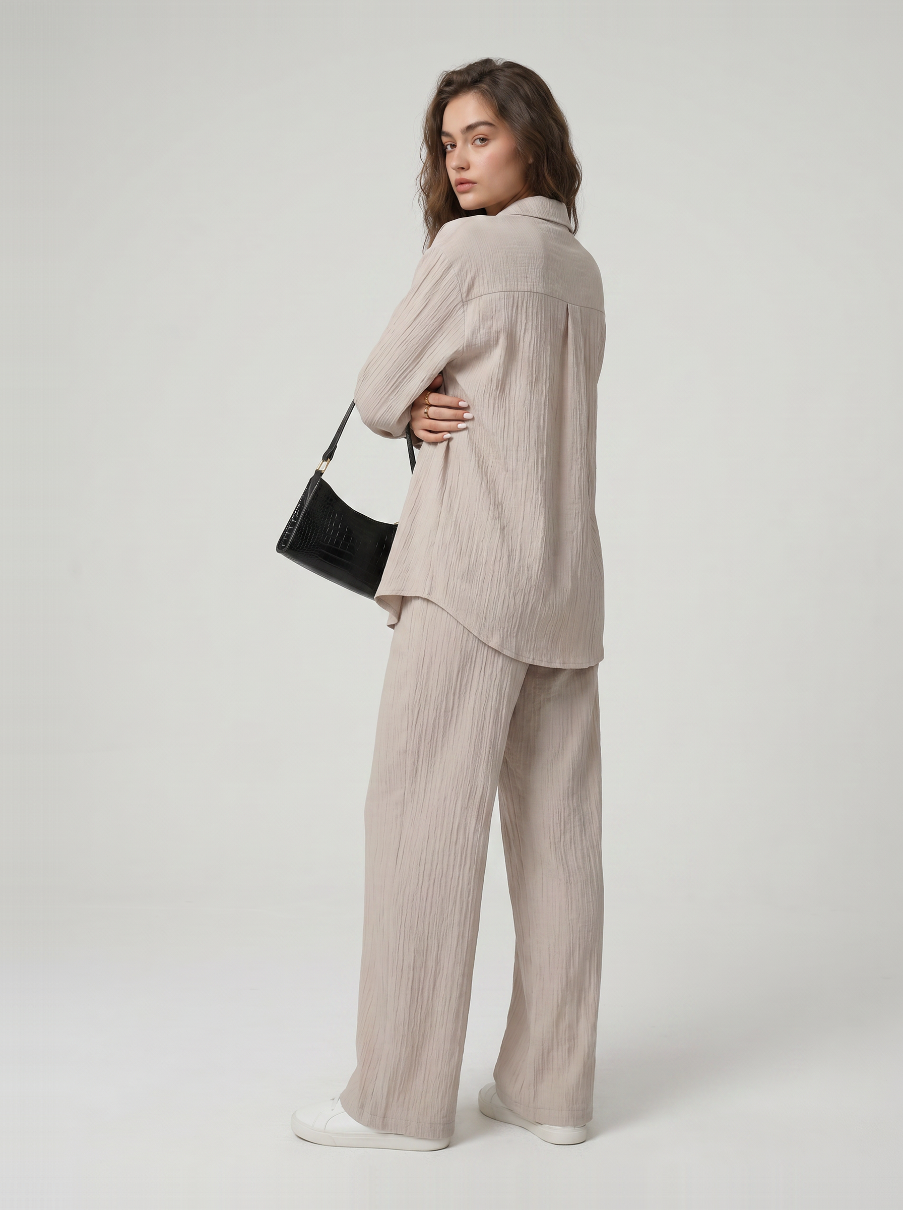 Women’s Crinkle Two-Piece Set