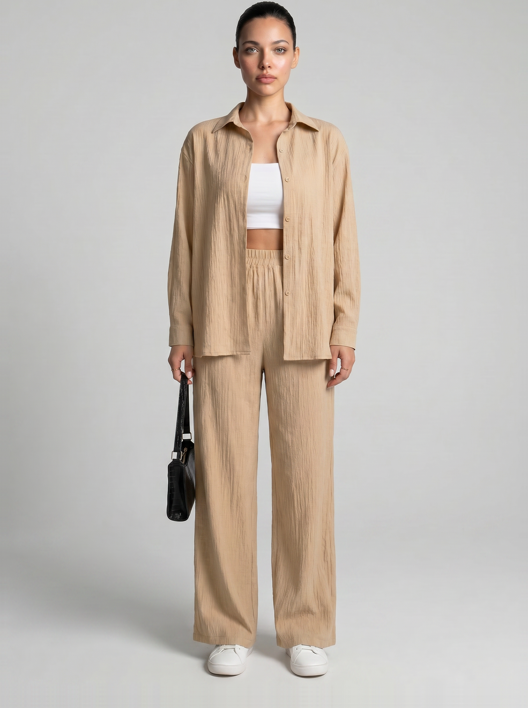 Women’s Crinkle Two-Piece Set