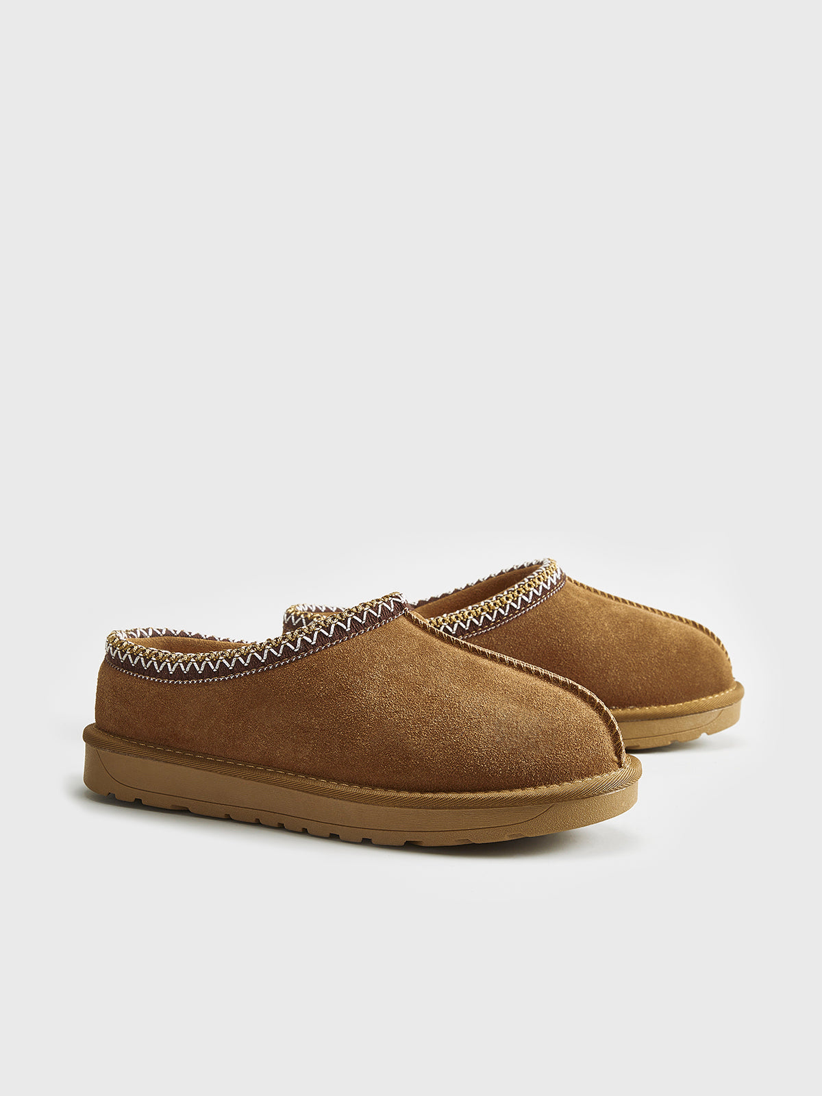 Women’s Leather Slippers with Rubber Sole