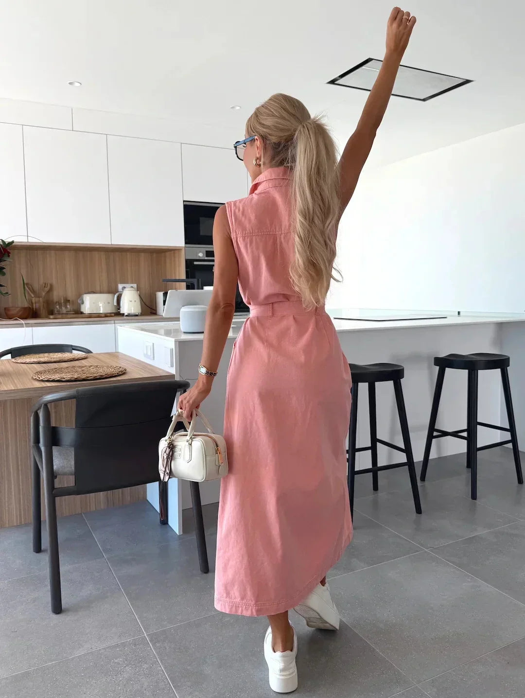 Women's Denim Maxi Dress