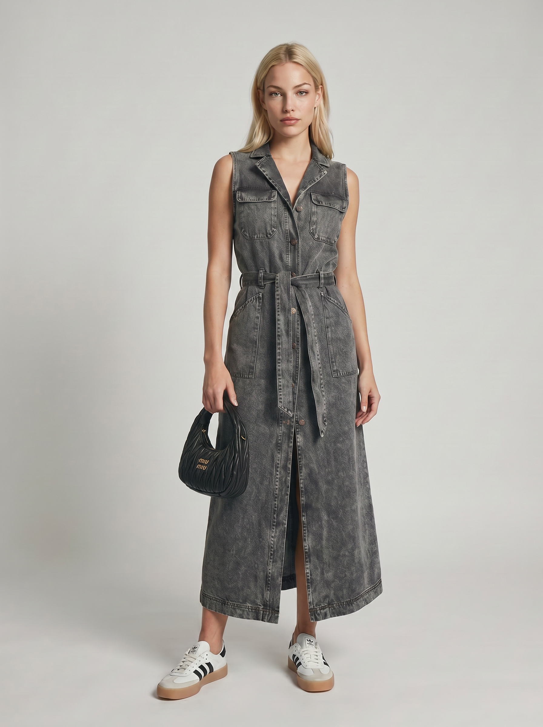 Women's Denim Maxi Dress