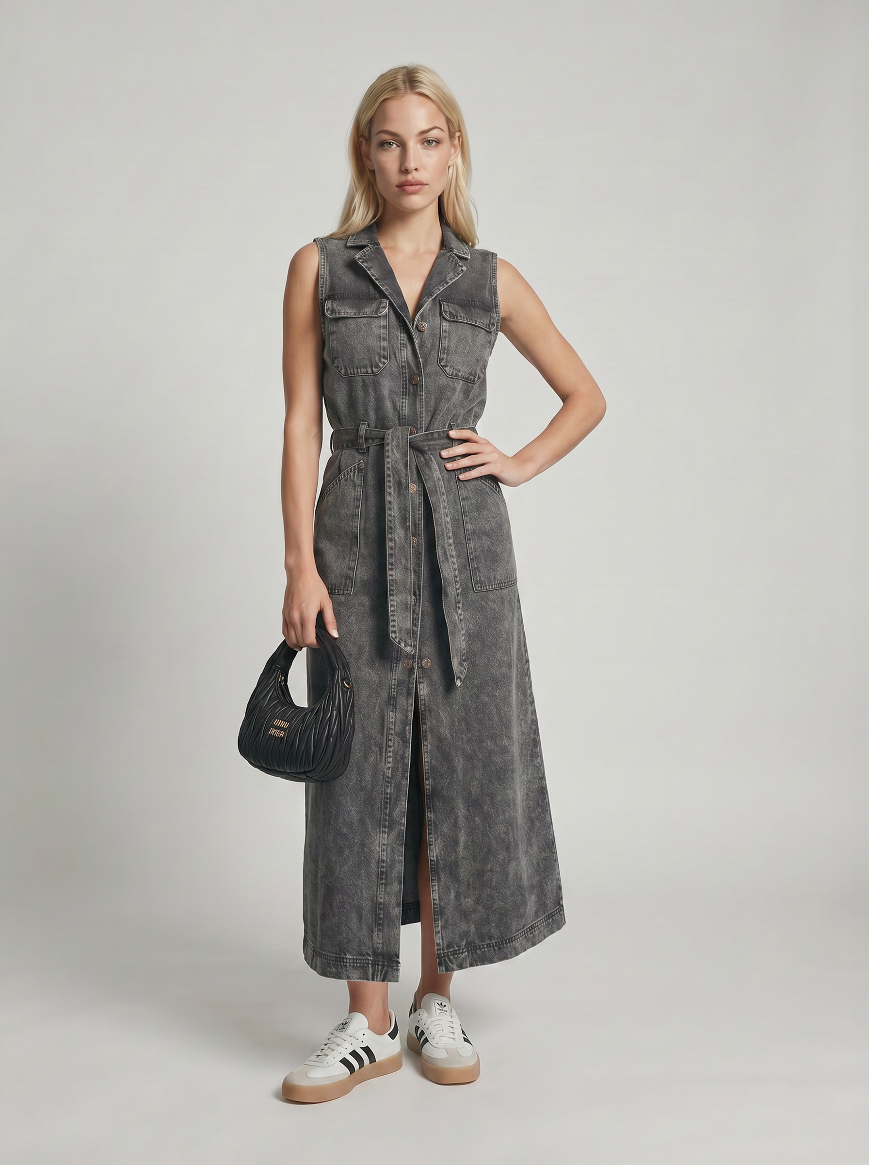Women's Denim Maxi Dress