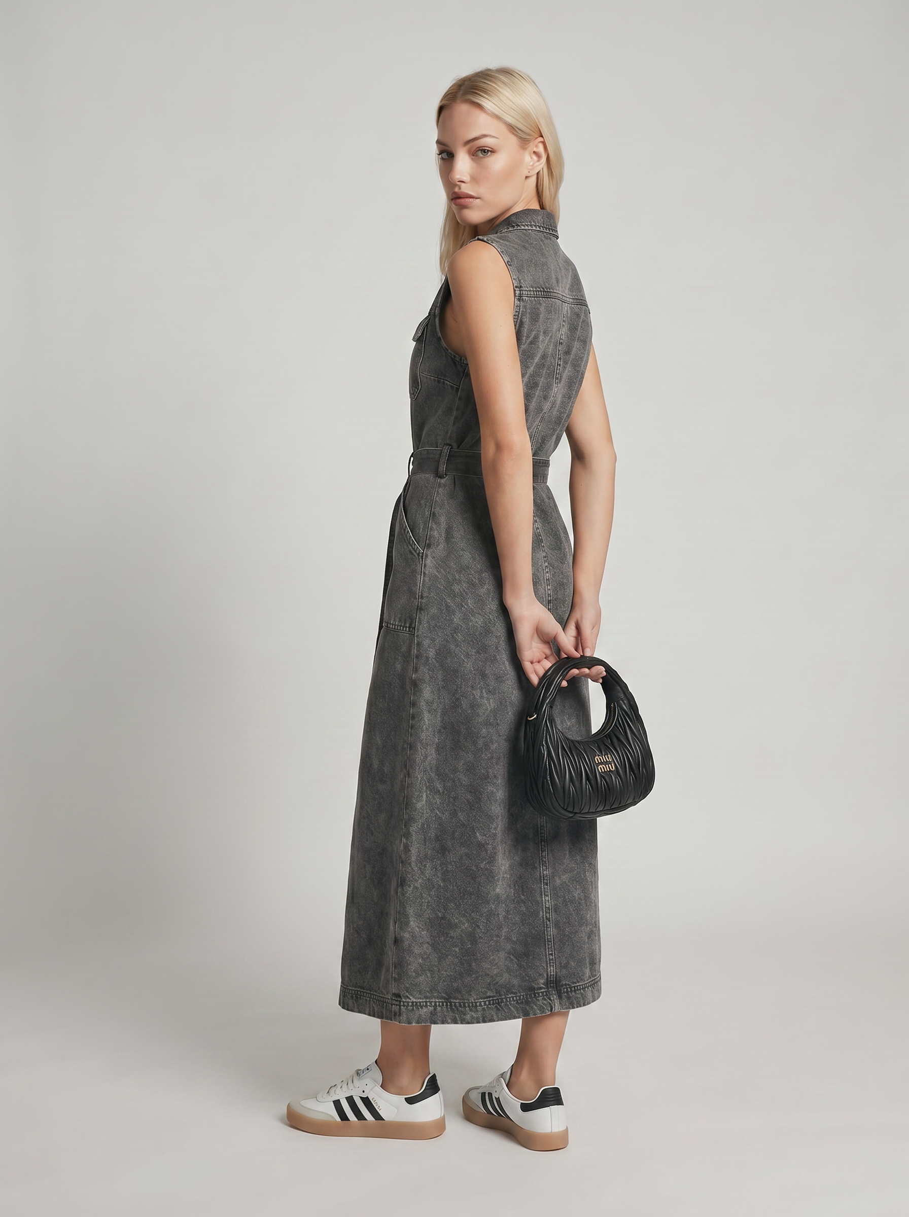 Women's Denim Maxi Dress