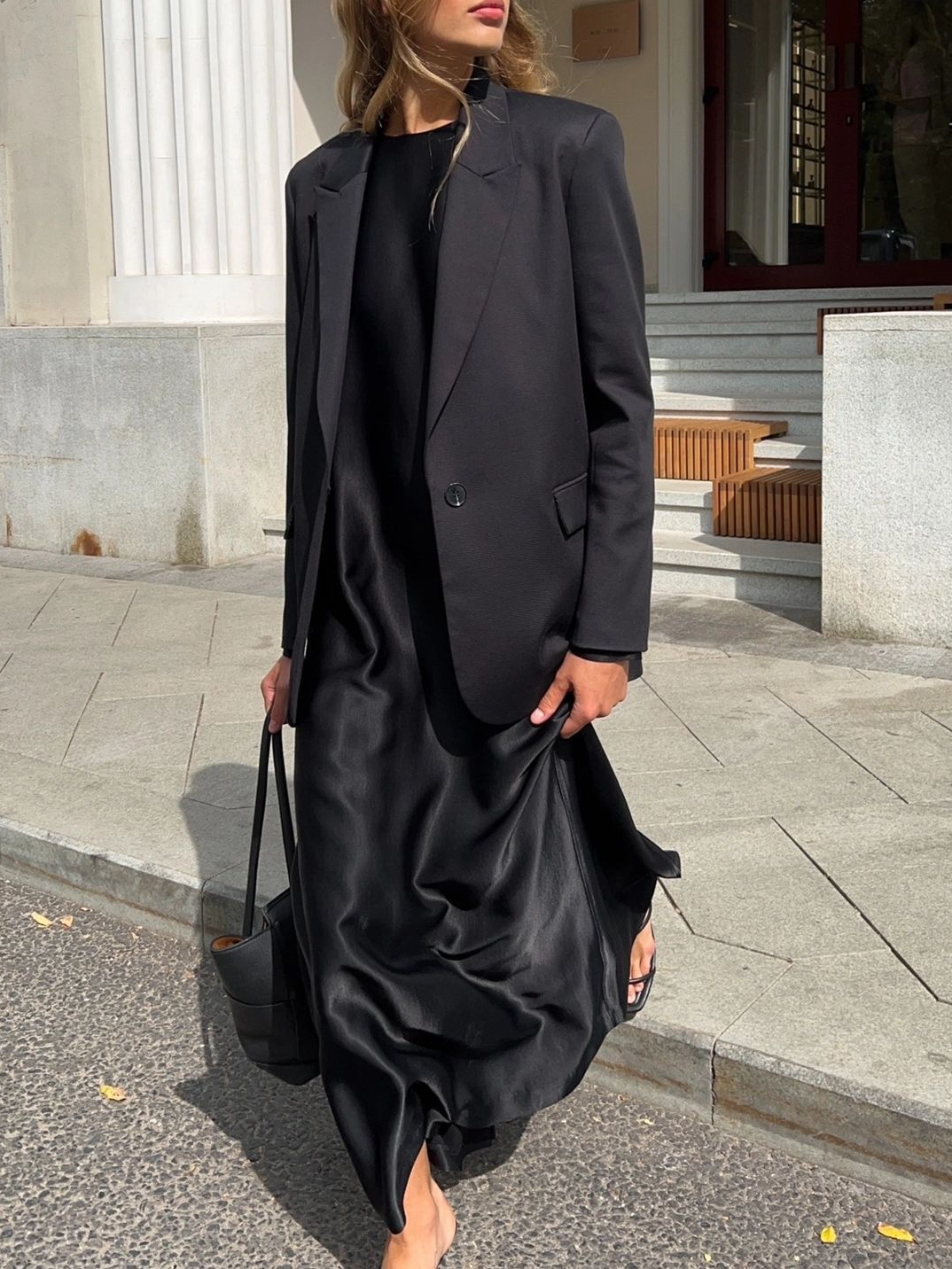 Women's Long Satin Slit Dress