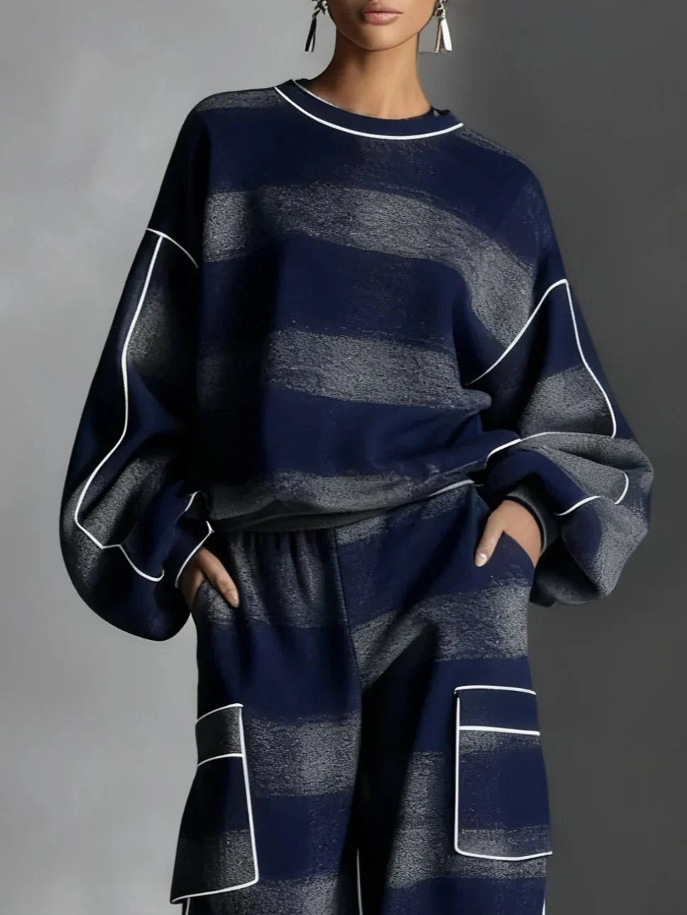 Women’s Oversized Check Two-Piece Lounge Set