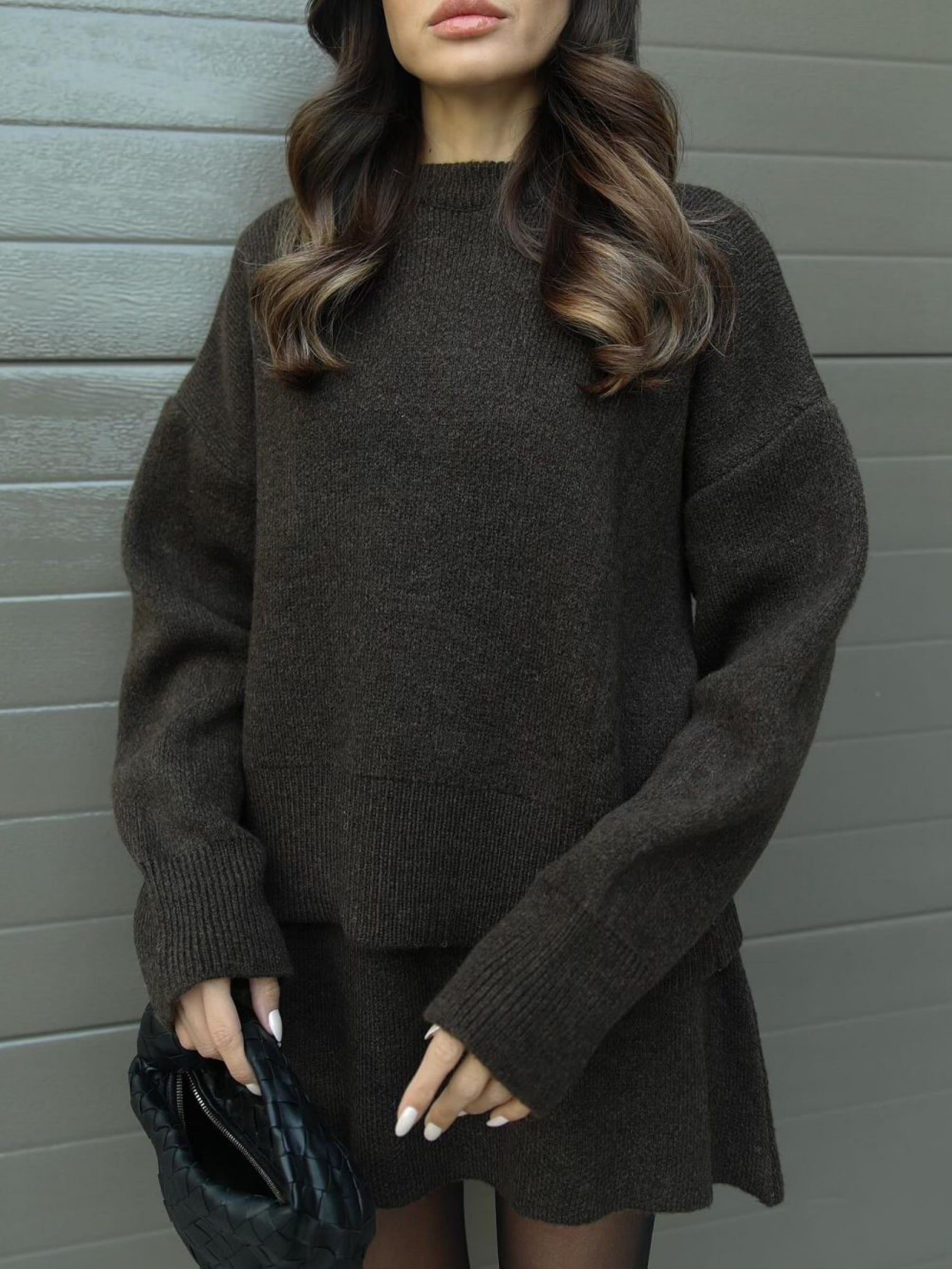 Women’s Pleated Knit Skirt Set