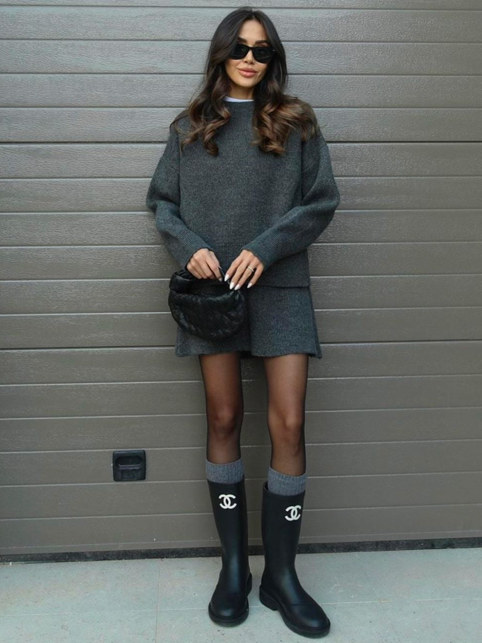 Women’s Pleated Knit Skirt Set
