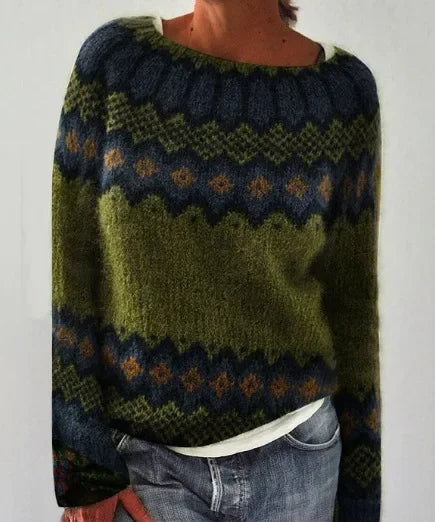 Women's Scandinavian Patterned Sweater