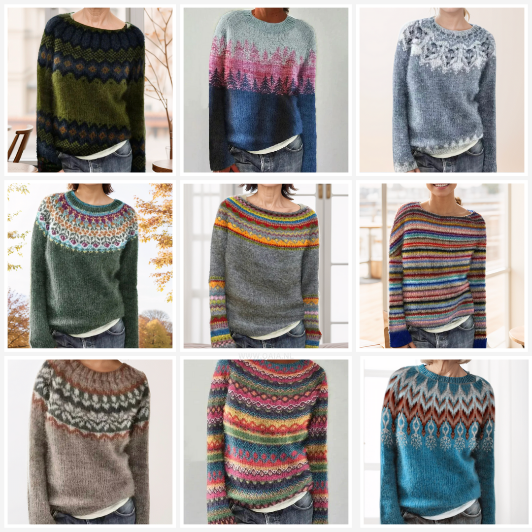 Women's Scandinavian Patterned Sweater