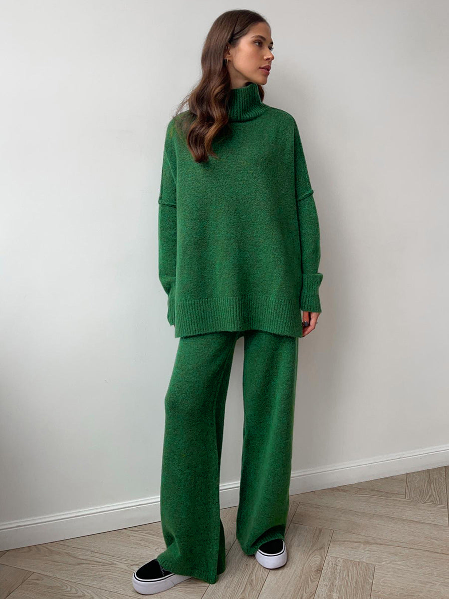 Women’s Turtleneck Knit Pants Set