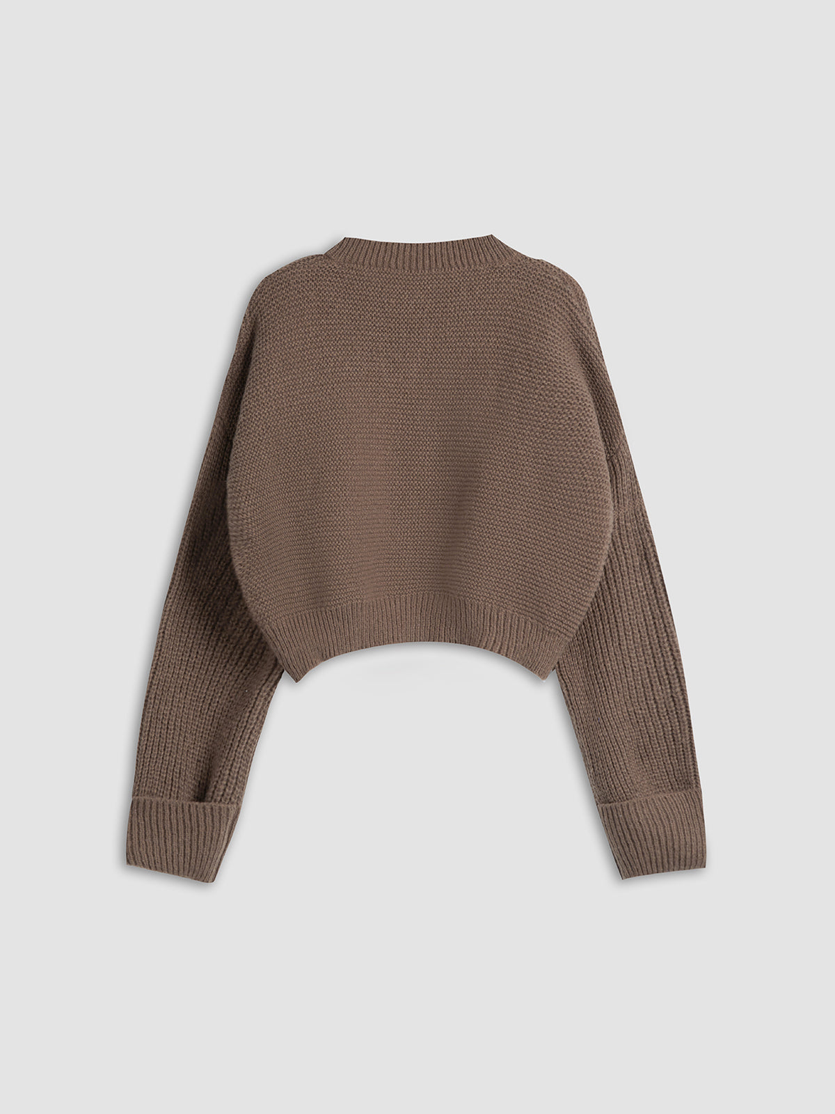 Women's V-Neck Knit Pullover Sweater – Relaxed Fit with Stretch