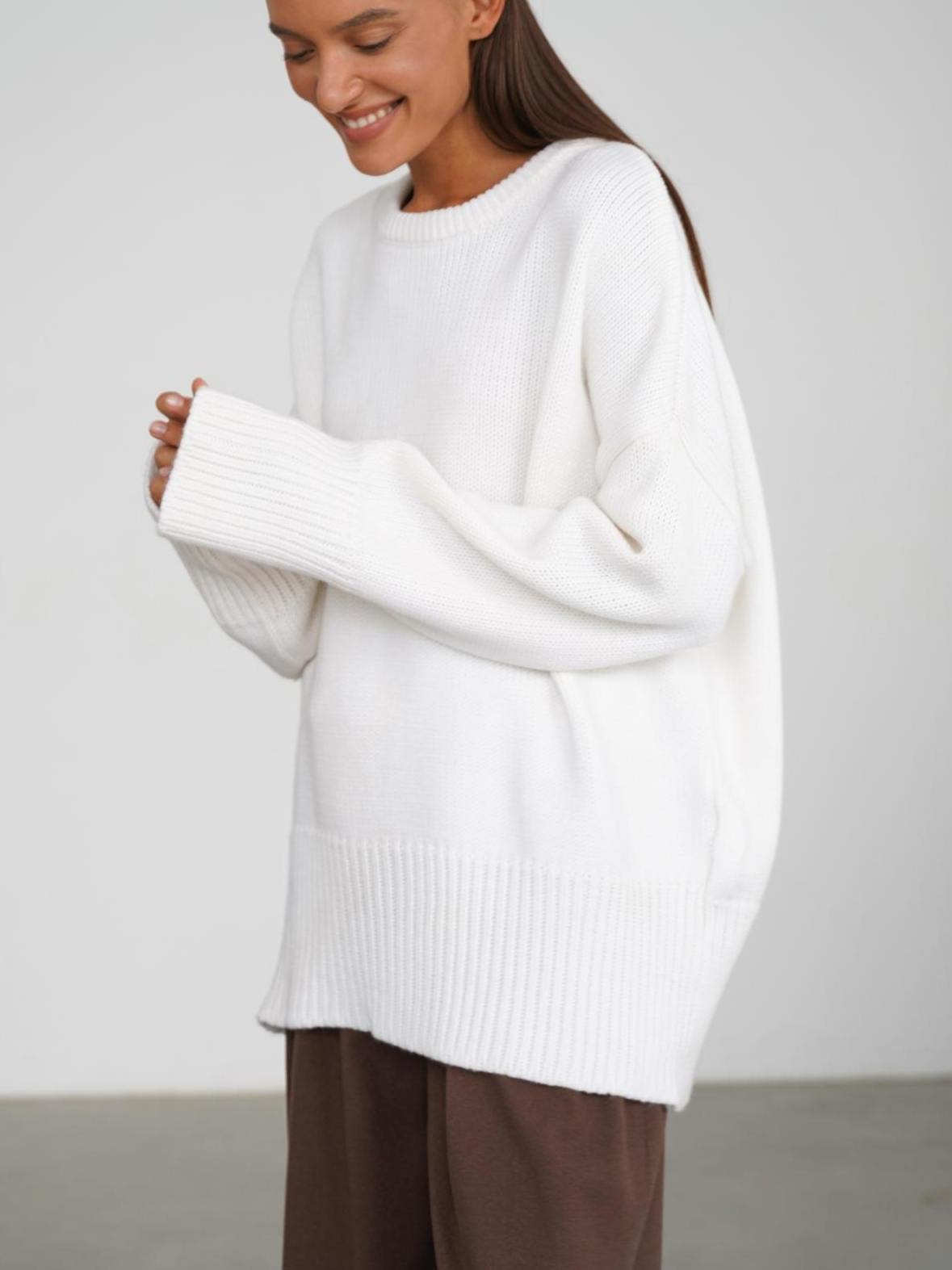 Women's Viscose Blend Crew-Neck Sweater