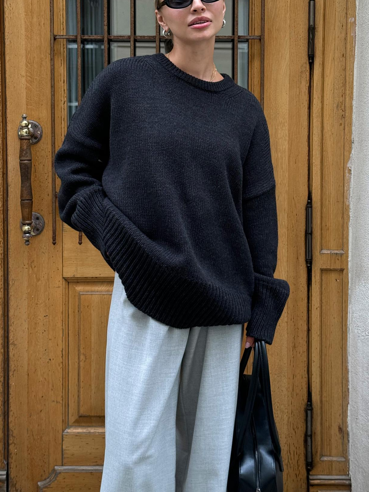 Women's Viscose Blend Crew-Neck Sweater
