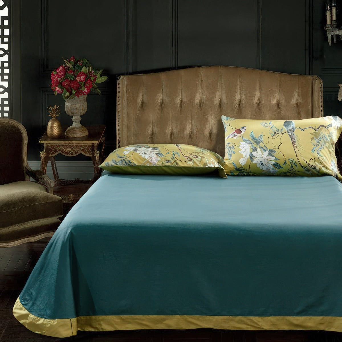 Egyptian Cotton Botanical Bird Bedding Set